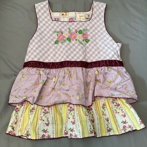 Girls Matilda Jane Floral Purple Yellow Tank Too Sz 12